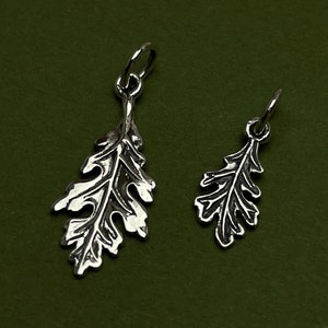 35% Off Sale No Coupon Needed Sterling Silver Oak Leaf Charms, Oak Charms, Oak Jewelry, Leaves, Jewelry Supplies