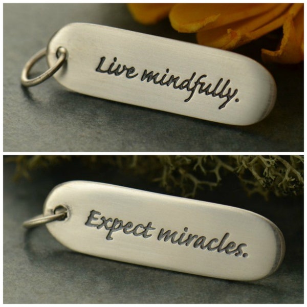 Quote Pendant Charm Etsy