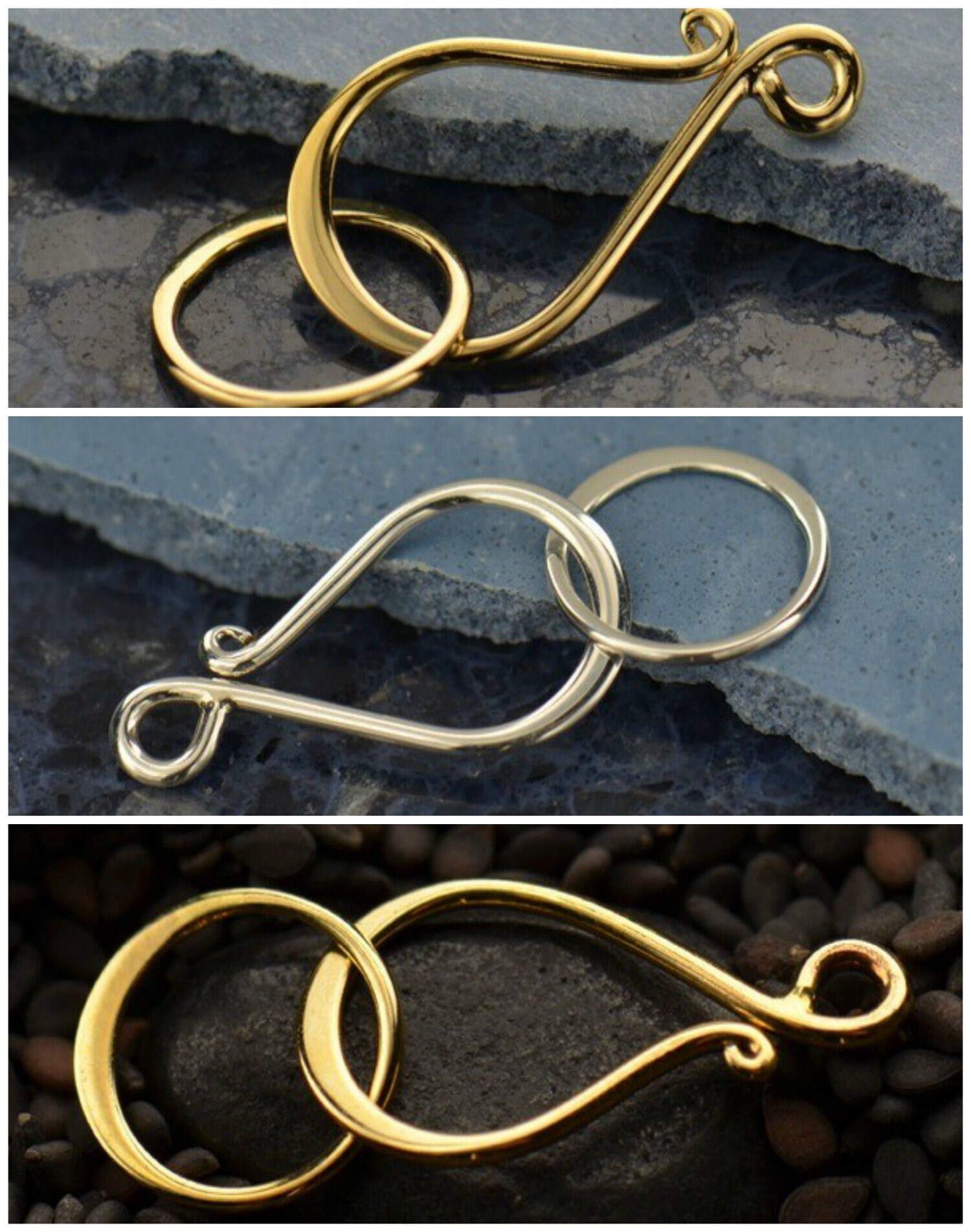 Gold Hook Clasps 