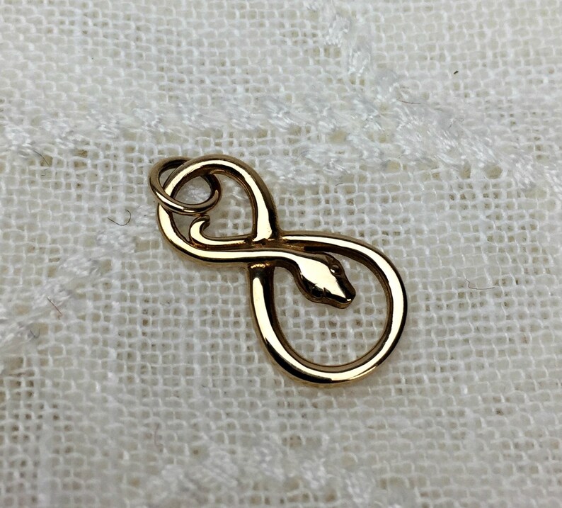 Sterling Silver Infinity Snake Charm Infinity Charm Natural Etsy