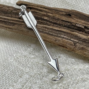 DISCOUNT DEAL TODAY - Silver Plated Arrow Pendant Festoon, Arrow Link, Arrow Charm, Arrow Pendant, Western Charms