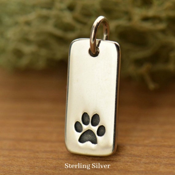 Animal Paw Print Charm Polished Sterling Silver Cat Dog Animal Paw Print Charm Polished Sterling Silver Cat Dog