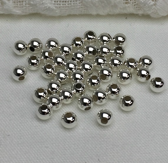 5x-Sterling Silver Double-Moon Diamond Cut 2-Hole Beads 4mm Findings Spacer .925