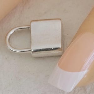 SAVE BIG-Sterling Silver Square Padlock Clasp, Jewelry Making, Jewelry Supplies
