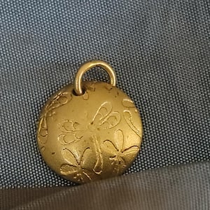 SAVE BIG- 24kt Gold Plated Domed Dragonfly Charm, GS2310