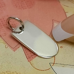 Stamping Blank Bar Silver Pendant, Engraving, DIY Jewelry Making