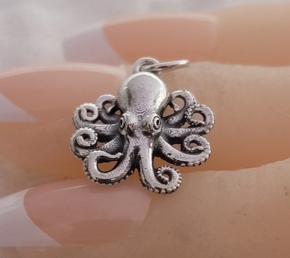 Save - On Sale, Sterling Silver Octopus Charm