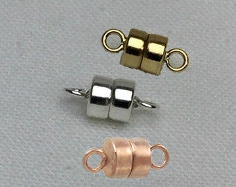 Sterling Silver Magnetic Clasp - Gold Filled Magnet Clasp, Rose Gold Magnetic Clasp, Closure, Bracelet Clasp, Necklace Clasp