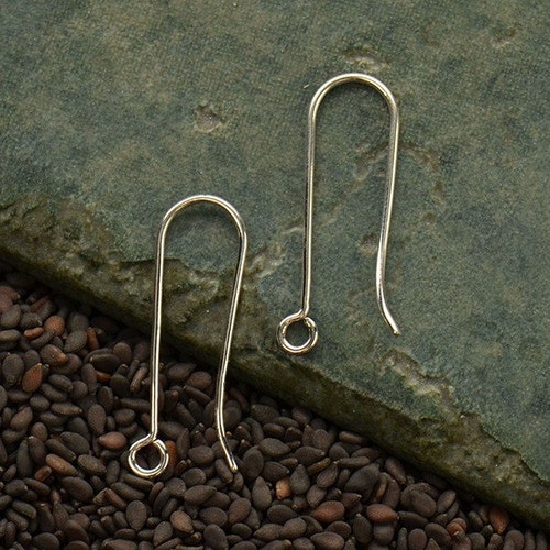 Sterling Silver Long French Hook Earring With Large Loop Etsy