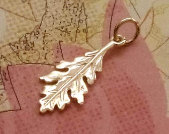 Natural Bronze Oak Leaf Charms, VNA1781, Oak Jewelry, Leaves, Jewelry Supplies