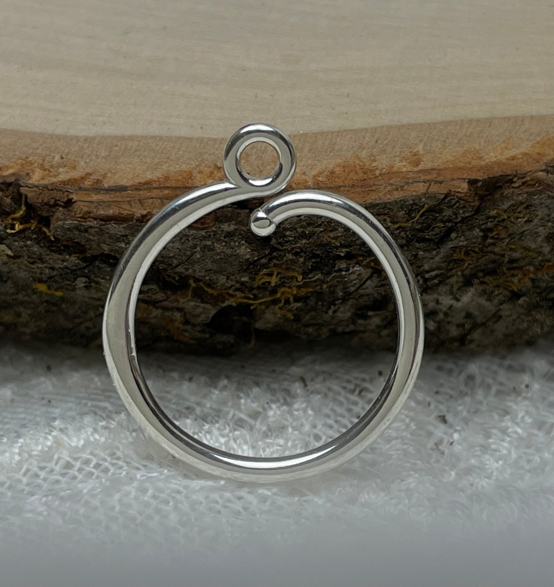 Sterling Silver Bead and Charm Holder Pendant Jewelry Making Etsy