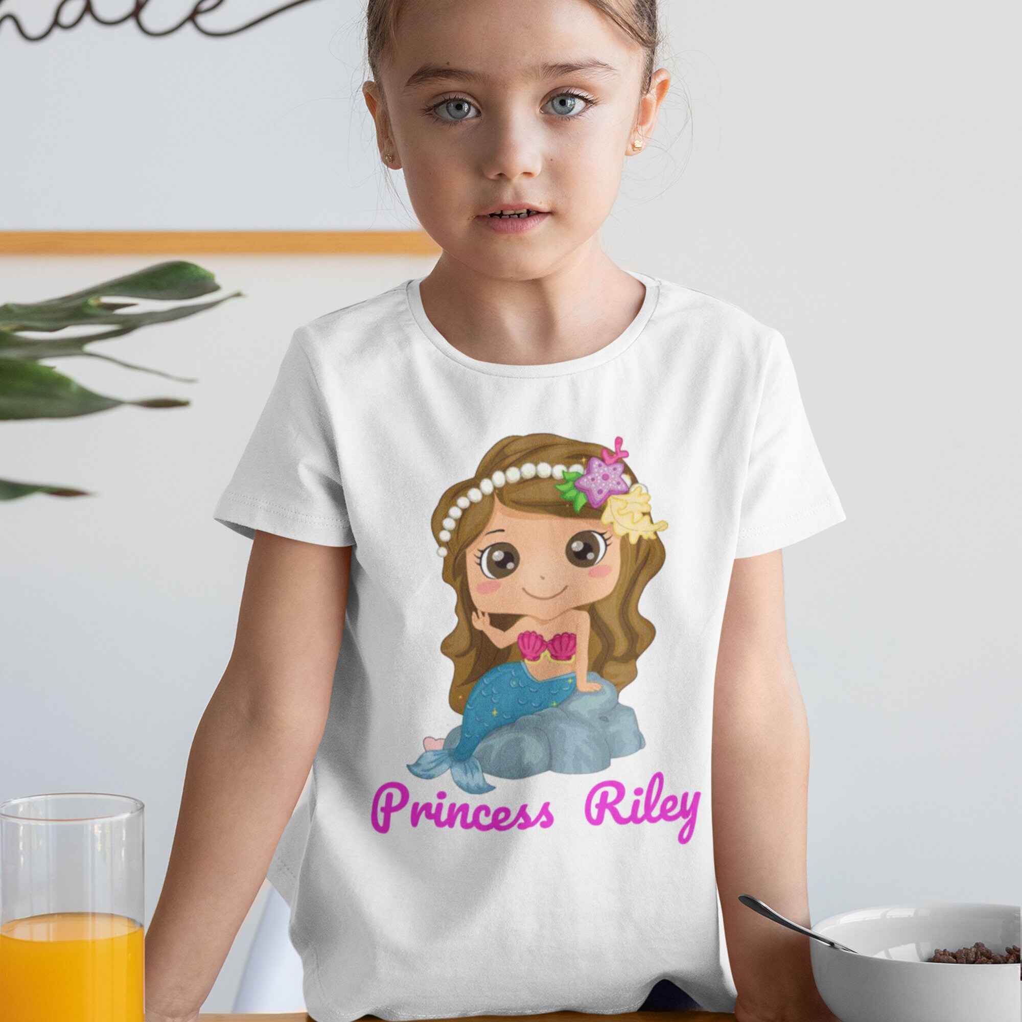 Personalised Kids little girls t shirt printed name cute Etsy