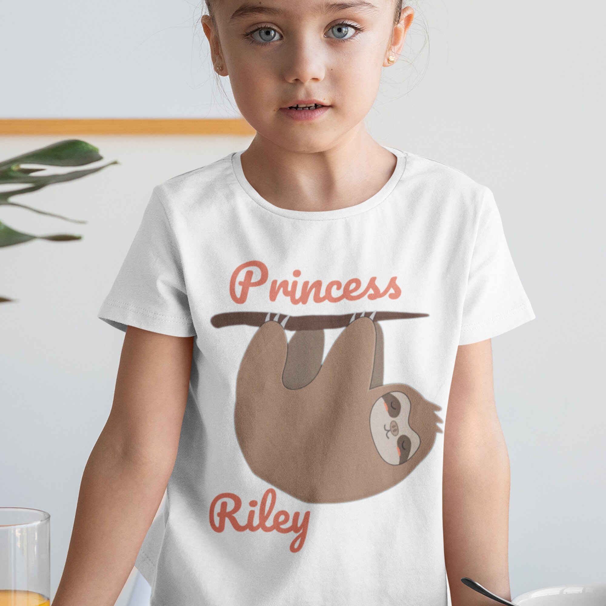 Personalised Kids little girls t shirt printed name cute Etsy