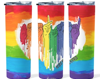 Personalisierter Pride Pride Geschenkbecher, benutzerdefinierte Reisetasse für Ihre Liebsten am Valentinstag, Weihnachtsgeschenk, Geburtstags-Pride-Regenbogen-Druck