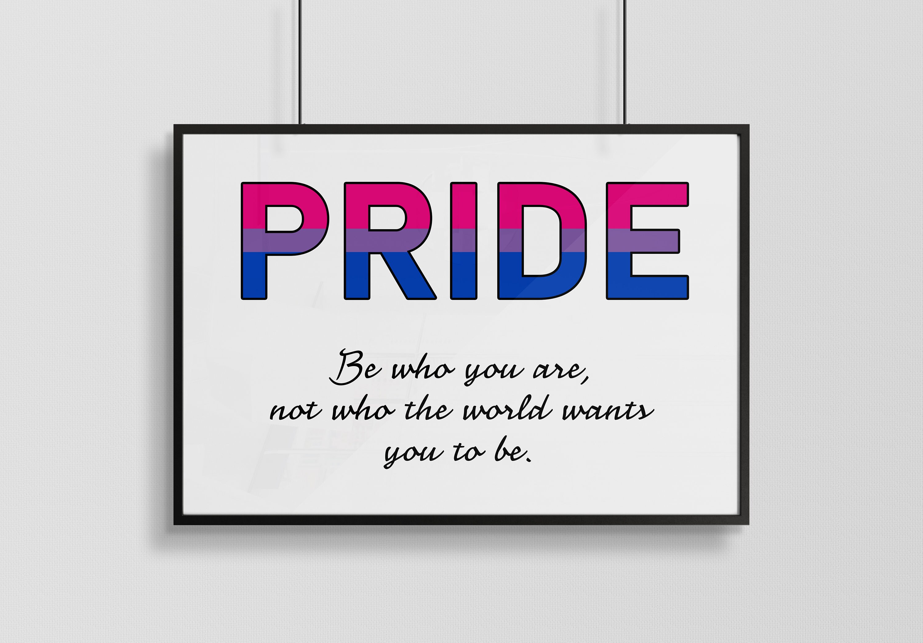 Bisexual Pride Wall Art Digital Download LGBTQ Themed Pride | Etsy