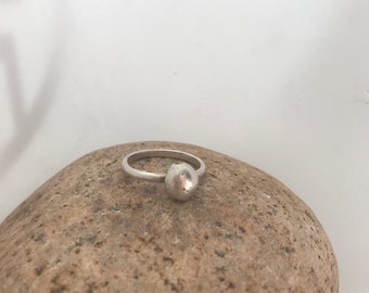 Silver blob ring