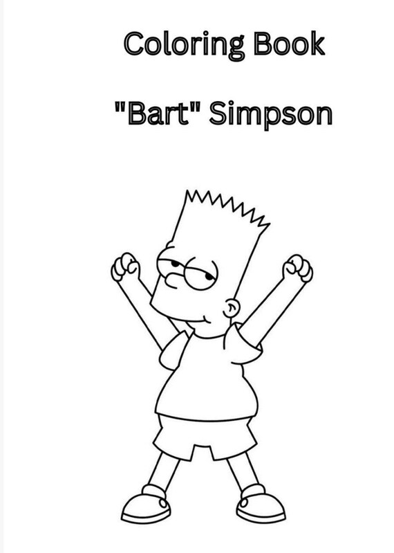 Bart Simpson Coloring 21 Pages.superstar | Instant Download Pdf.**perfect  Gift Idea**.**endless Fun** - Etsy