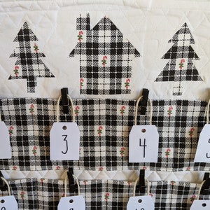 DIGITIAL DOWNLOAD DIY fabric advent calendar guide: sewing tutorial and instructions