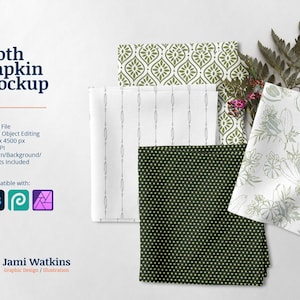 Modello PSD di mockup di tovagliolo di stoffa, modifica di oggetti avanzati di Photoshop