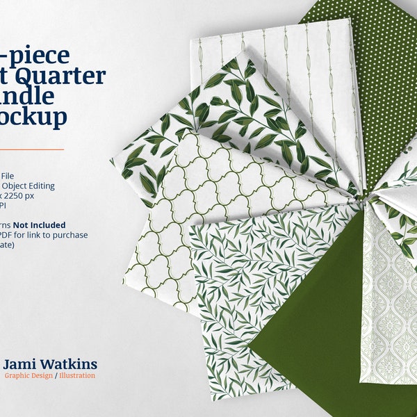 10pc Fabric Bundle PSD Mockup Template, Photoshop Smart Object Editing