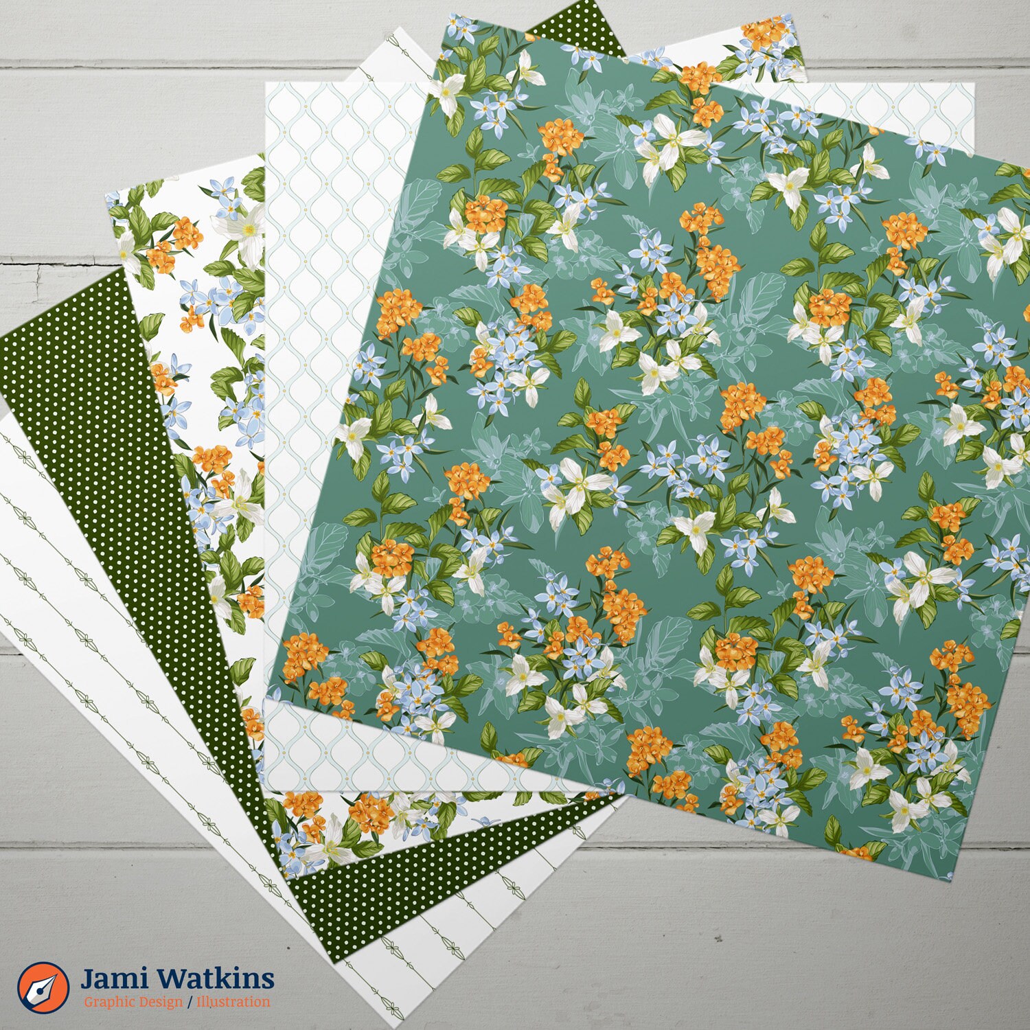 Wildflowers Digital Paper Set (10), Seamless Wild Floral Pattern - Etsy