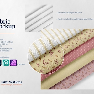 Fabric Mockup PSD Mockup Template, Photoshop Smart Object Editing