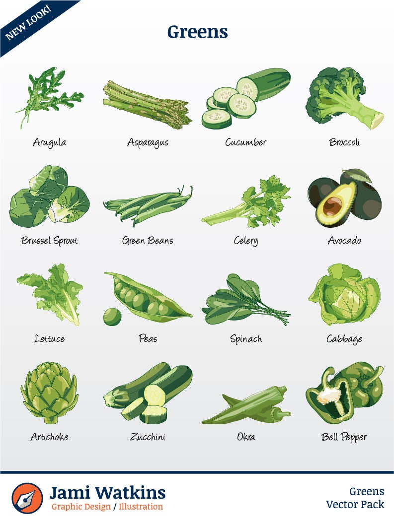 Premium Vector | Hand drawn leafy greens vegetable illustration