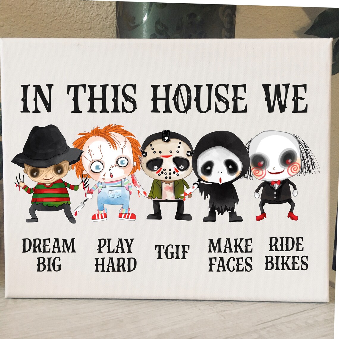 In This House Horror / Horror Movie Decor / Halloween Decor / Etsy
