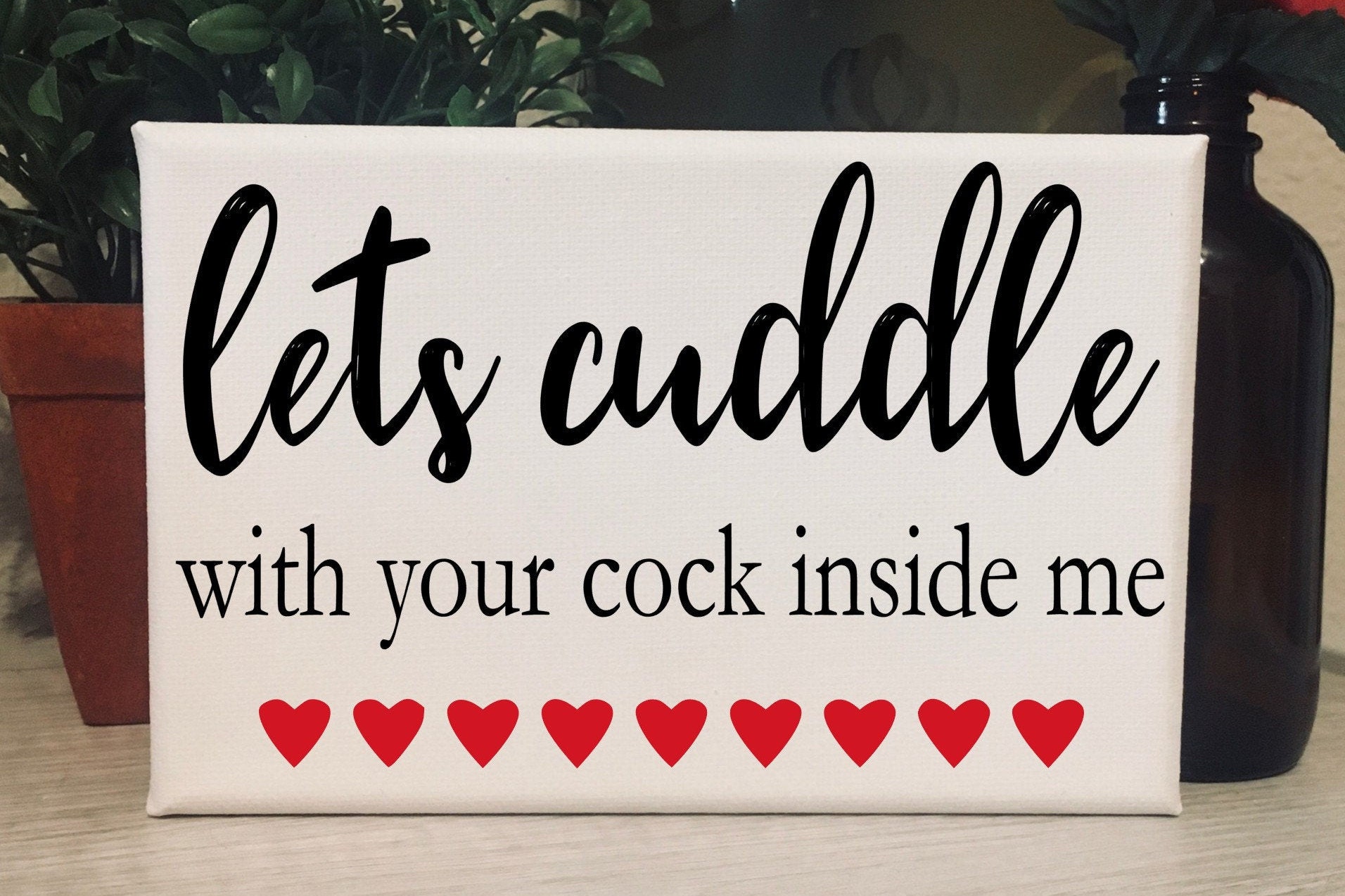Lets Cuddle Sign / Sex Decor / Sex Sign / Gift for Husband / picture