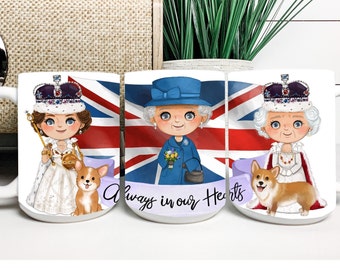 British Queen / Always In Our Hearts / Large Coffee Mug / Fully Wrapped