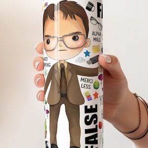 Dwight Schrute Tumbler / Funny Office Quotes / Custom 20oz Skinny Tumbler / Travel Mug