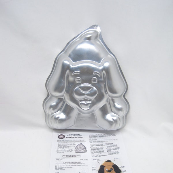 Wilton Playful Pup Cake Pan # 2105-2064, Puppy Dog Shaped Metal Mold