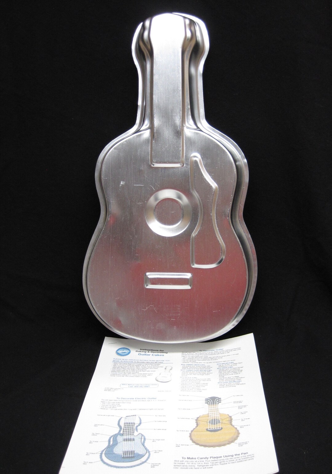 Vintage Wilton Guitar Cake Pan #502-933, Collectible Guitar