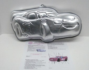 Wilton Lightning McQueen Cake Pan # 2105-6400, Car Shaped Metal Mold