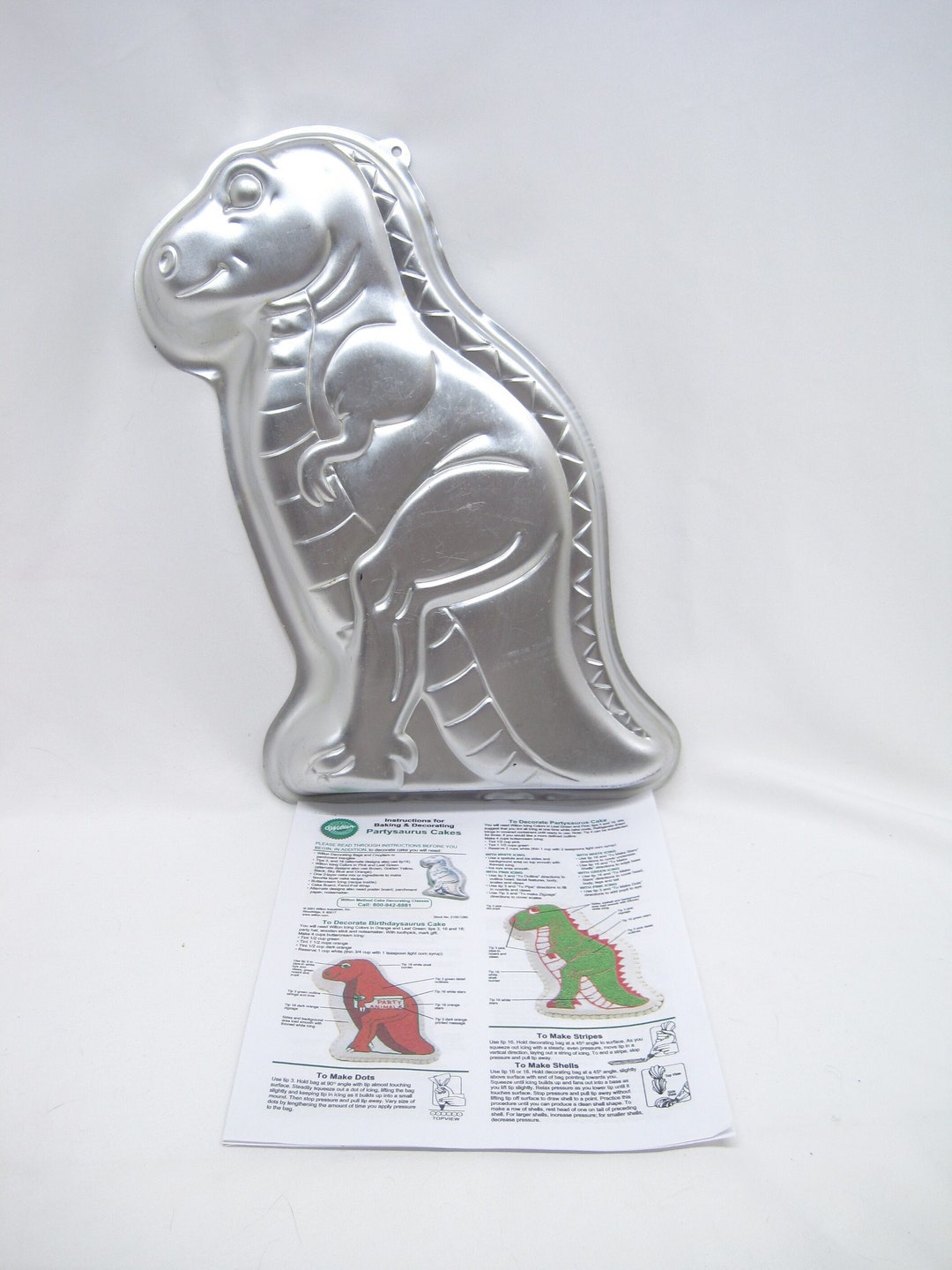 Wilton Partysaurus Cake Pan 21051280, Dinosaur Shaped Metal Mold Etsy