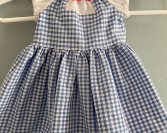 Robe Dorothy de poupée de 18 pouces