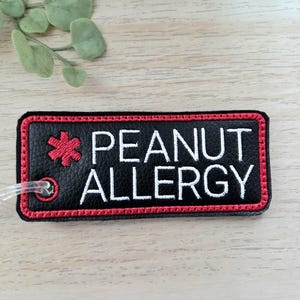 Étiquette de sac d'allergie aux arachides Étiquette de sac d'alerte médicale Étiquette de sac d'école