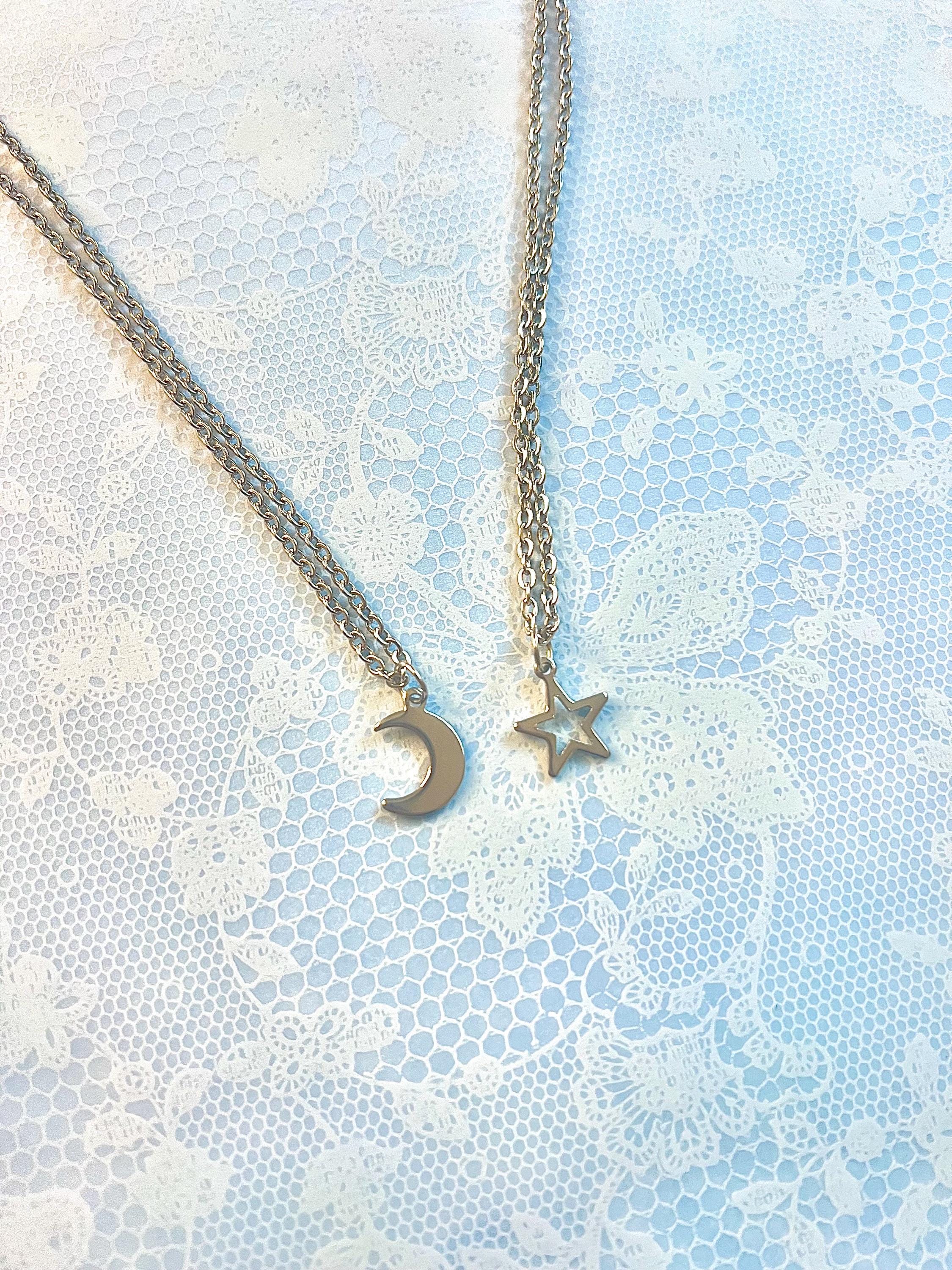 月と星のネックレス | シルバージュエリー | 星のジュエリー | お揃い