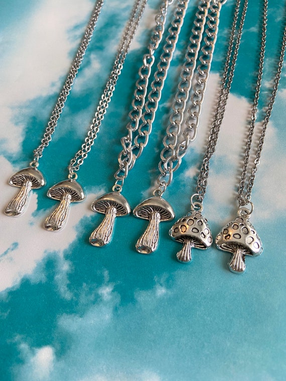 Mushroom Necklaces Mushroom Jewelry Mushroom Matching Necklaces