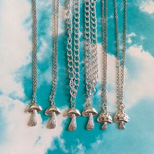 Mushroom necklaces! | mushroom jewelry | mushroom | matching necklaces | best friend jewelry| indie style | mushroom jewelry