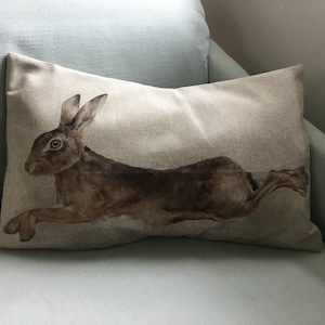 Hare cushion cover 18 x12 inches