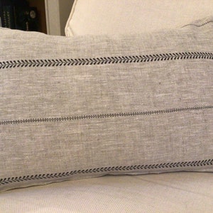 Cushion Covers In Peony and Sage Indie Stripe