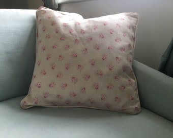 Piped Cushion Covers made in Peony & Sage Peonies in cashmere