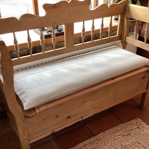 Bench seat covers in Susie Watson Fabrics