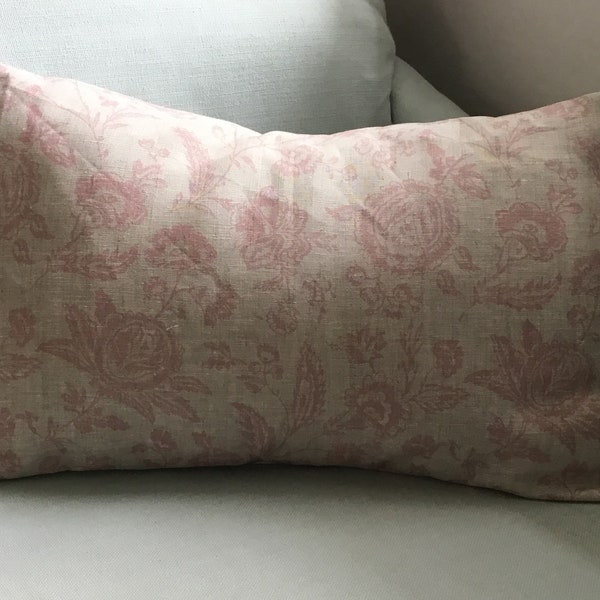 Floral cushion cover in Cabbages and Roses Provence Toile