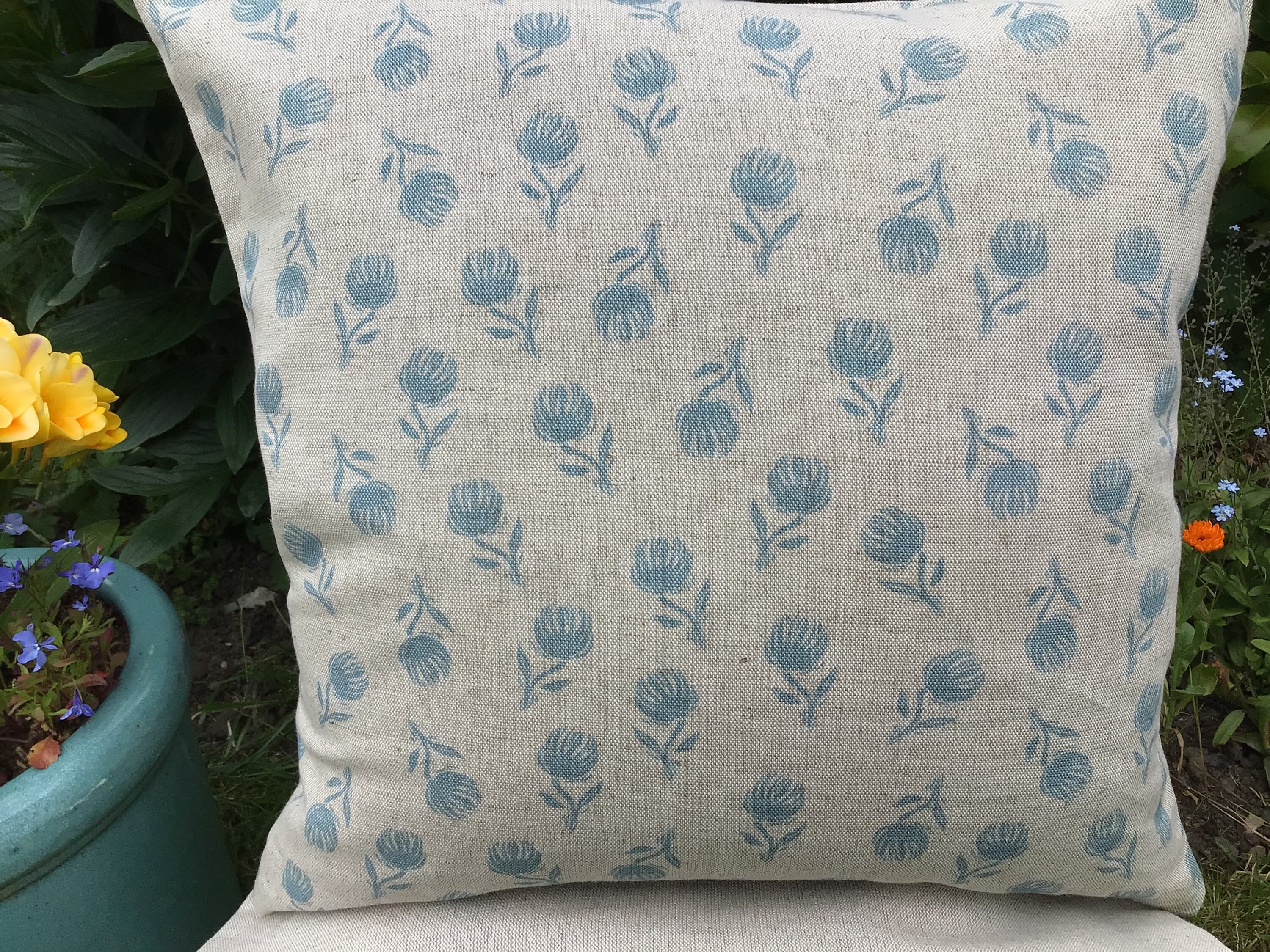 Stunning Cushion Covers In Sam Wilson Blue Clover Etsy