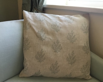 Cushion Covers made from Peony and Sage Olivia linen
