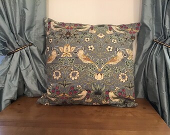 William Morris Style Cushion Cover, Handmade Floral Pillow