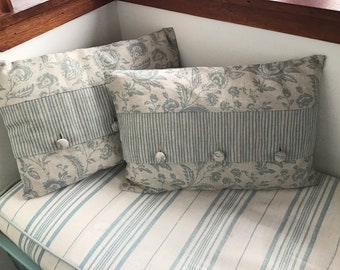 Beautifully designed cushion covers in Cabbages and Roses Linen.