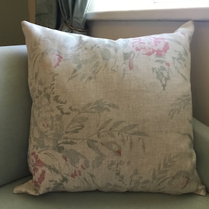 Gorgeous Cushion Covers made in Peony and Sage Lozere linen!